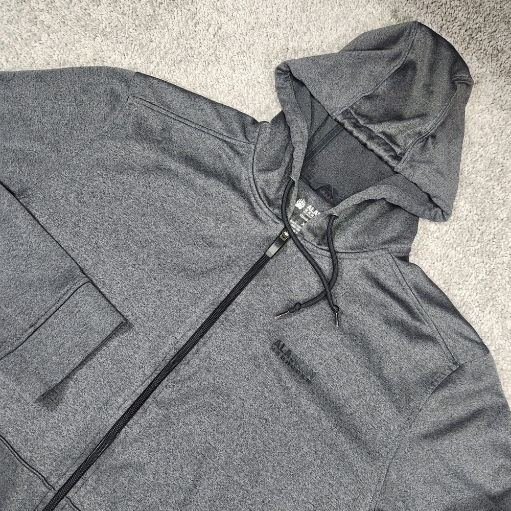 Alaskan Hardgear‎ Hoodie Mens XL Performance Full-Zip Gray Heather Tech Fleece